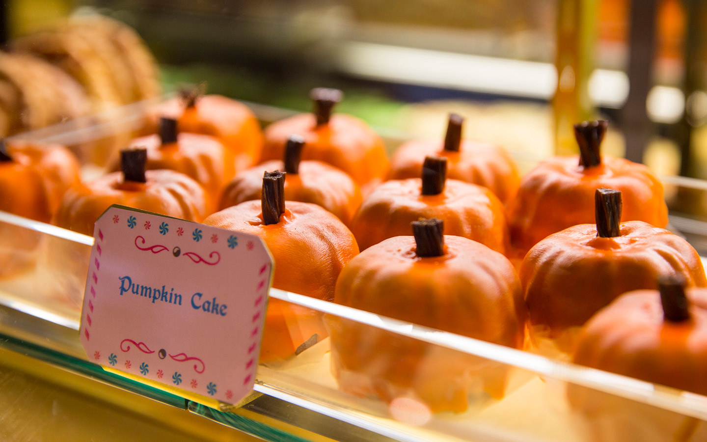 Indugle in new Pumpkin Cakes at Sugarplum's sweet shop in The Wizarding World of Harry Potter - Diagon Alley