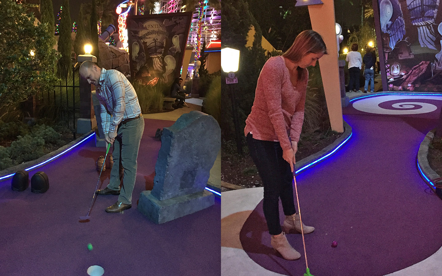 Enjoy two incredible mini-golf courses at Hollywood Drive-In Golf at Universal CityWalk