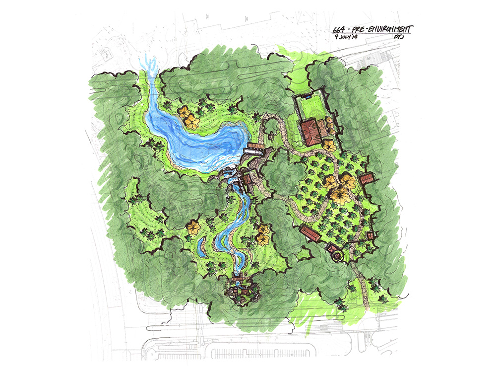Loews Sapphire Falls Resort Inspiration Sketch 