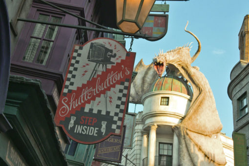 Capture moving pictures with your family at Shutterbutton's Photography Studio in The Wizarding World of Harry Potter - Diagon Alley.