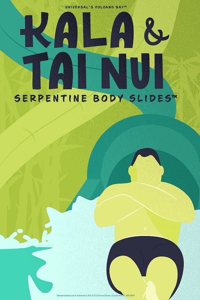 Kala and Tai Nui Serpentine Body Slides - Universal's Volcano Bay