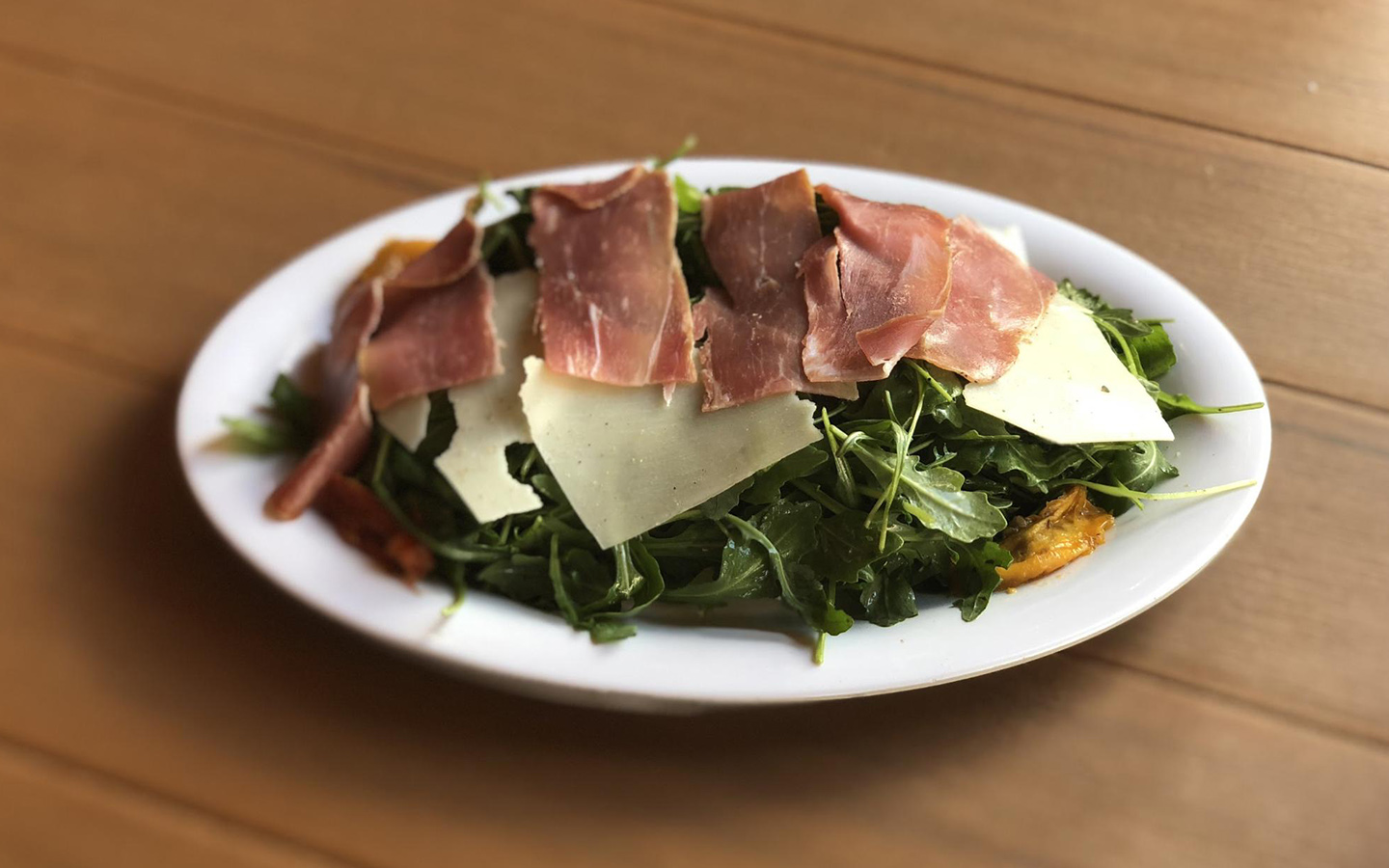Prosciutto and Arugula Salad at Red Oven Pizza Bakery