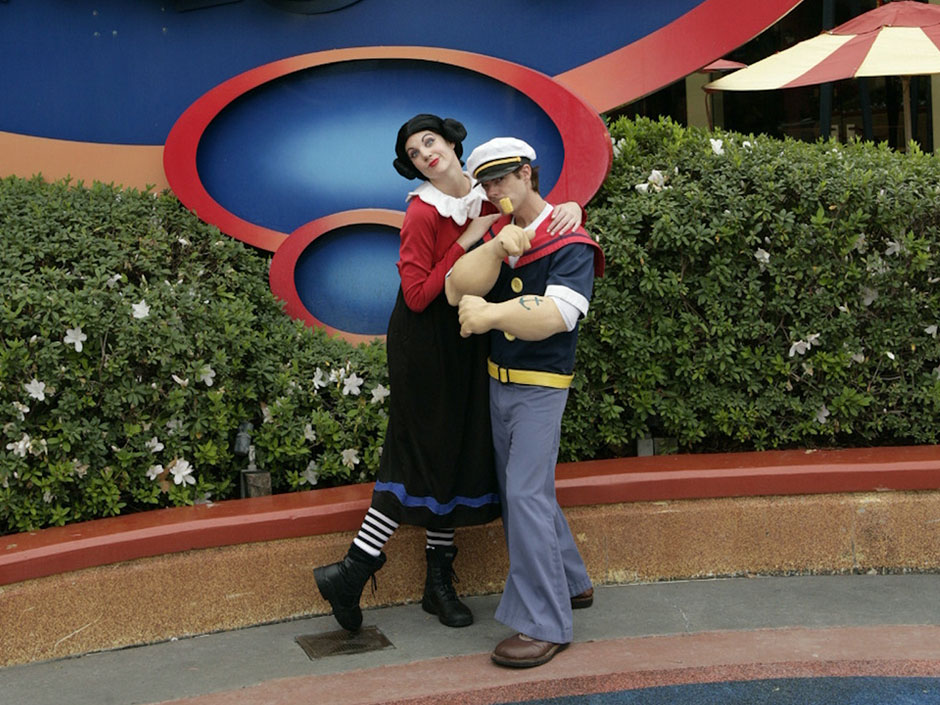 Popeye and Olive Oyl at Universal Orlando Resort
