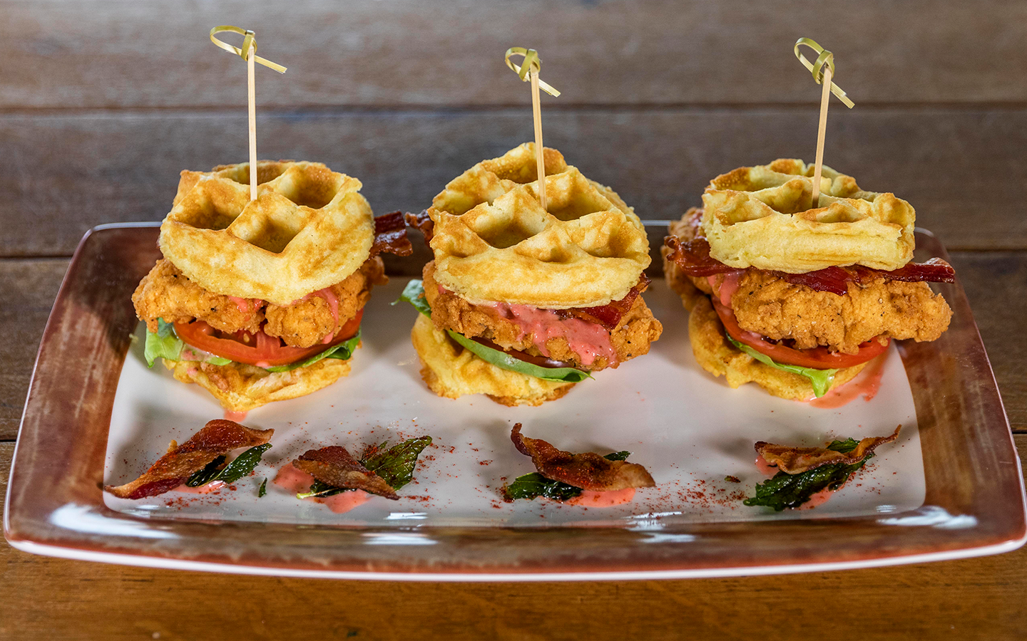 Chicken & Waffle Sliders from Toothsome Chocolate Emporium & Savory Feast Kitchen