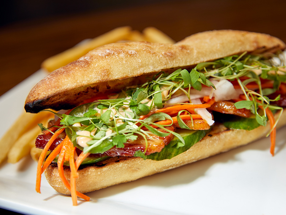 Pork Belly Banh-Mi Sandwich at Confisco Grille