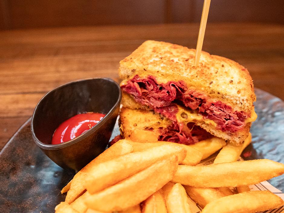 Warm Shaved Beef Sandwich from Le Gobelet Noir in Epic Universe