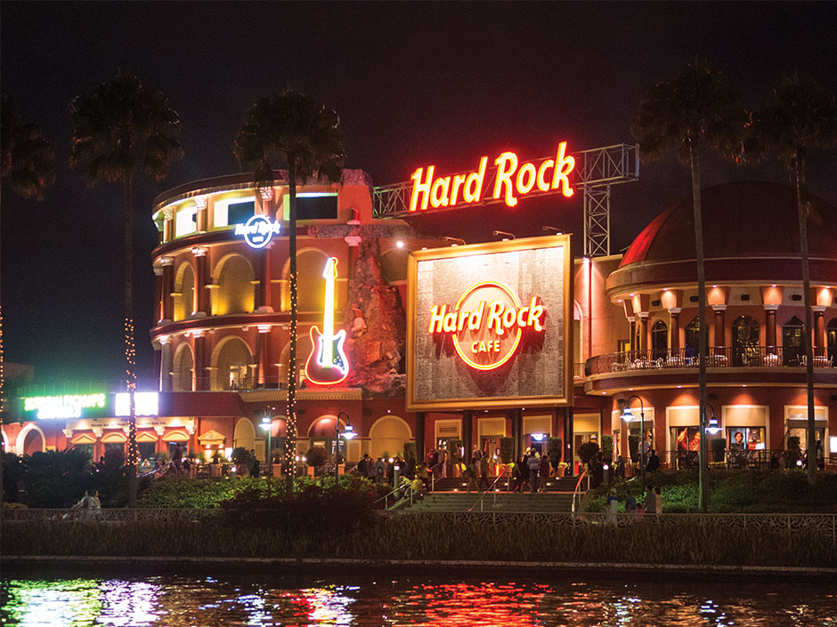 Margaritaville at Universal CitiWalk Orlando, at Night Editorial