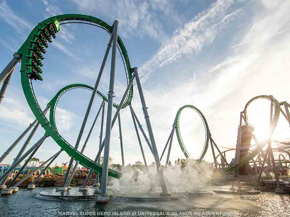 The Incredible Hulk Coaster at Universal's Islands of Adventure