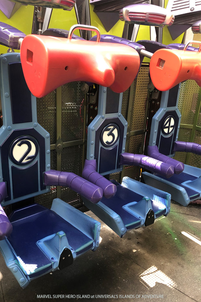 Dr. Doom's Fearfall attraction seats