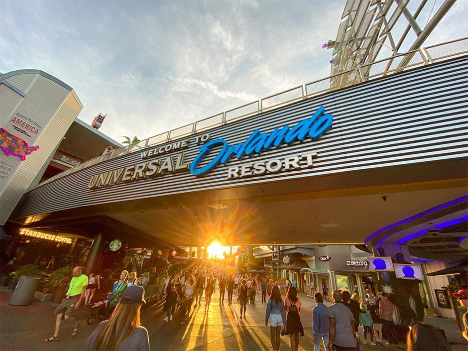 The Universal CItyWalk entrance 