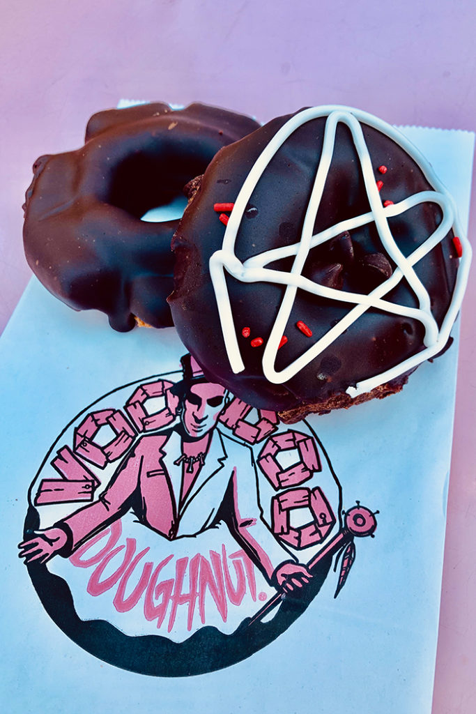 Old-Fashioned and Diablo Rex Voodoo Doughnuts