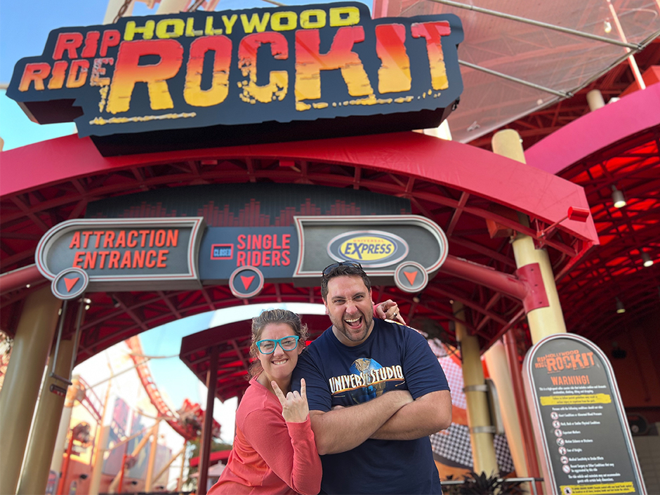 David and Kari on Hollywood Rip Ride Rockit