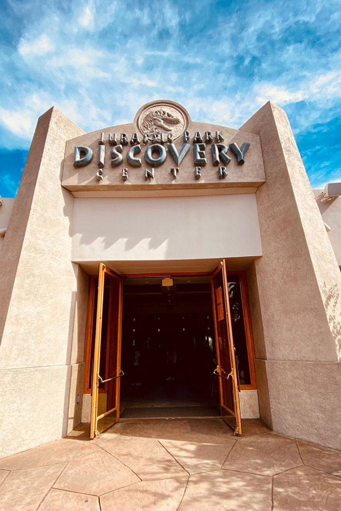 Discovery Center facade in Jurassic Park