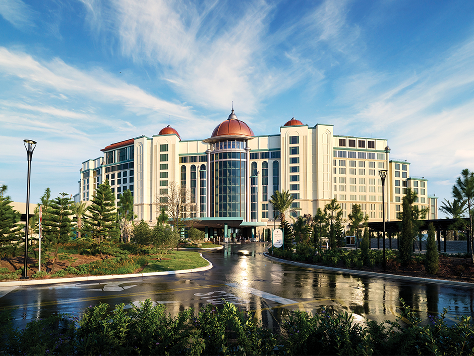 The exterior of Universal Helios Grand Hotel, a Loews Hotel