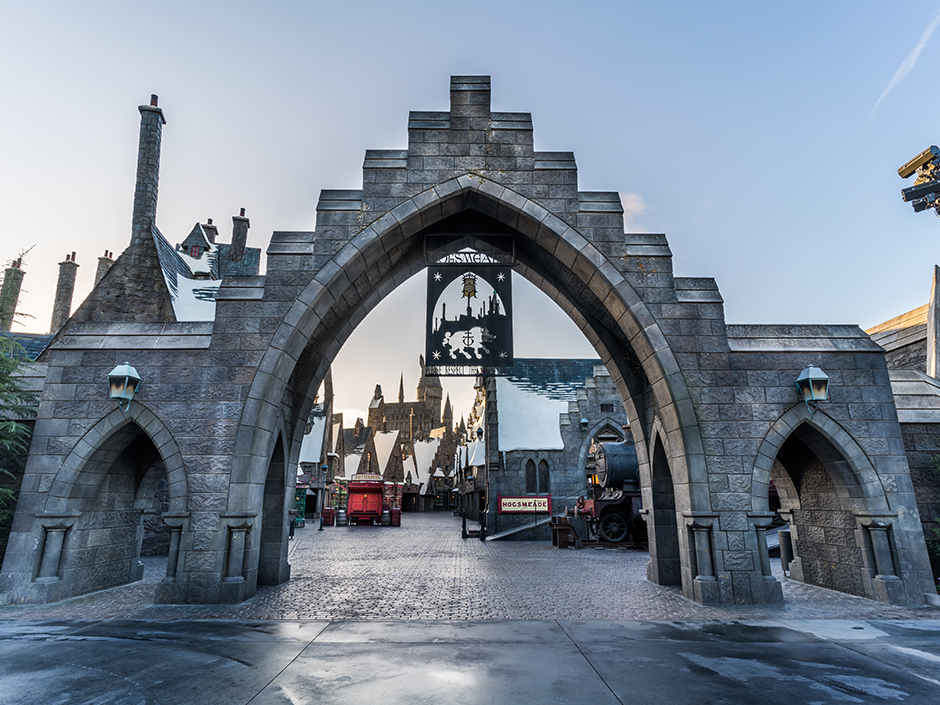 Hogsmeade entrance in Wizarding World of Harry Potter, Universal Studios