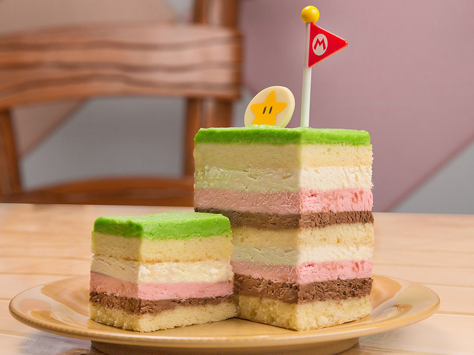 A cake version of Mt. Beanpole available at Toadstool Cafe. 