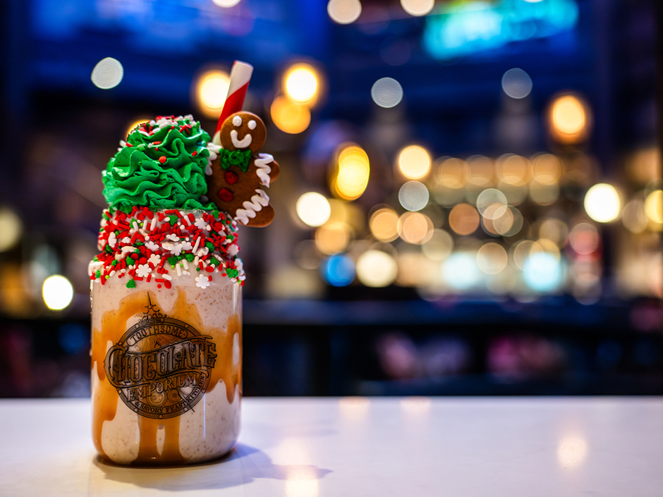 Holiday milkshake from Toothsome Chocolate Emporium at CityWalk.