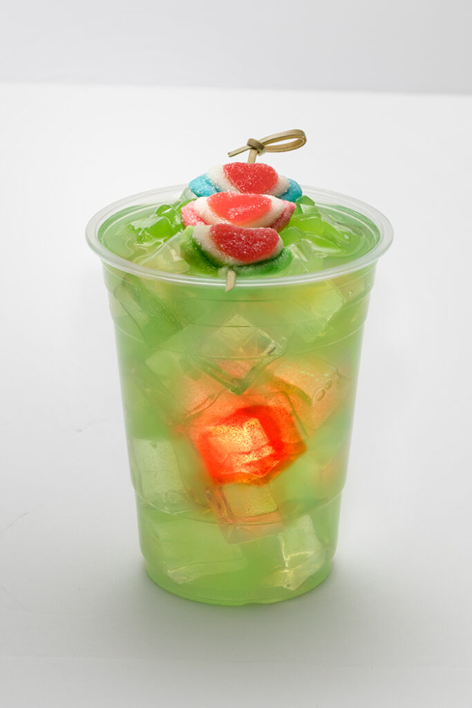 The Grinch's Heart Lemonade, a limited-time holiday offer at Universal Studios Hollywood.