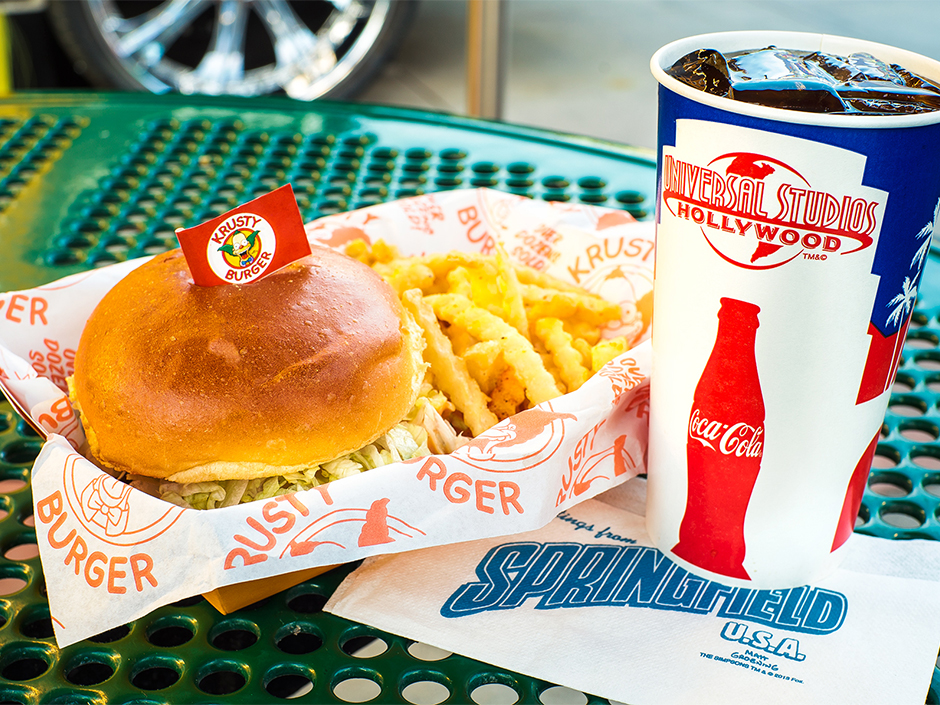 Krusty Burger, fries and a Coke in Springfield, U.S.A.