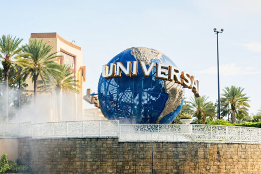 The Universal Globe at Universal Orlando Resort.