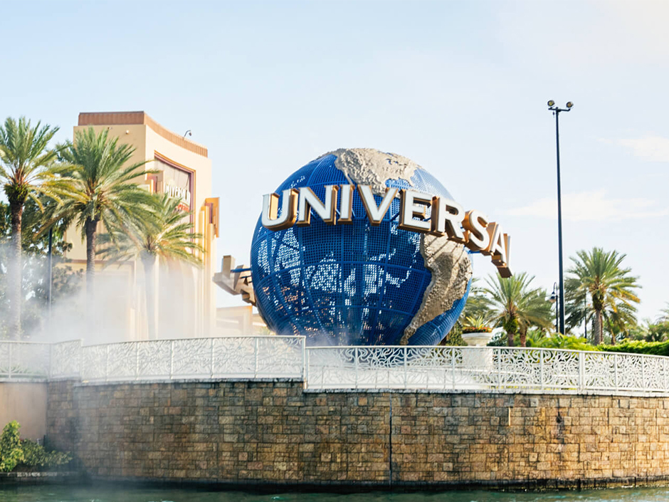 The Universal Globe at Universal Orlando Resort.