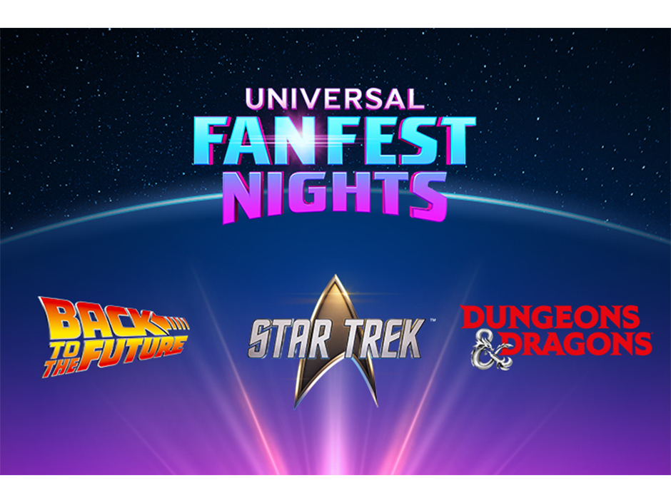 Universal Fan Fest Nights key art with IPs