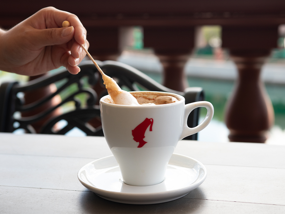 A cappuccino from Lombard's Seafood Grille