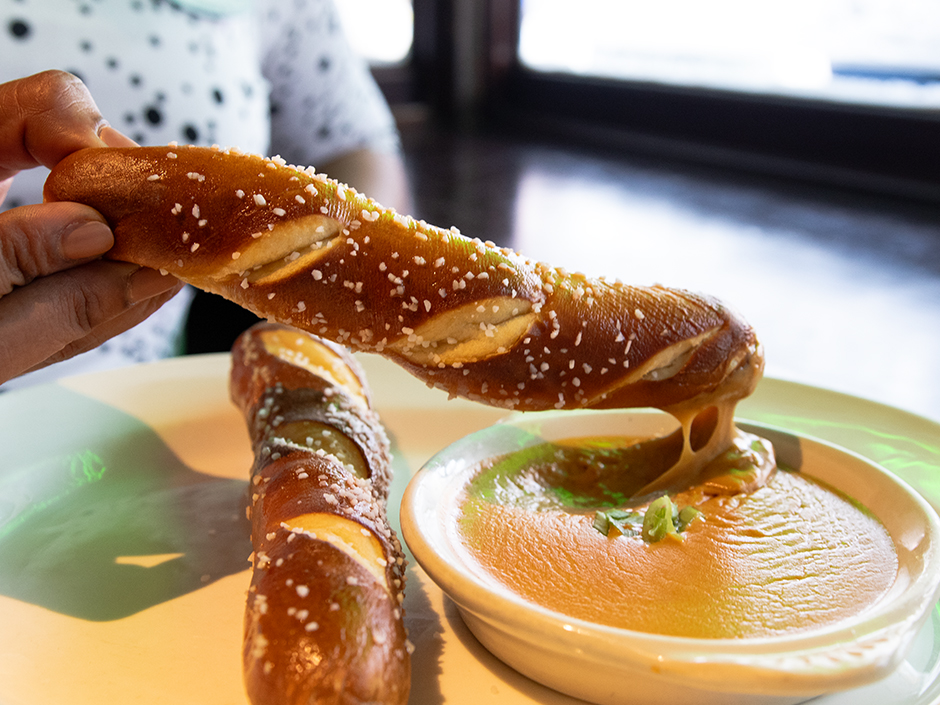 Pretzels and warm cheese from Finnegan's in Universal Studios Florida