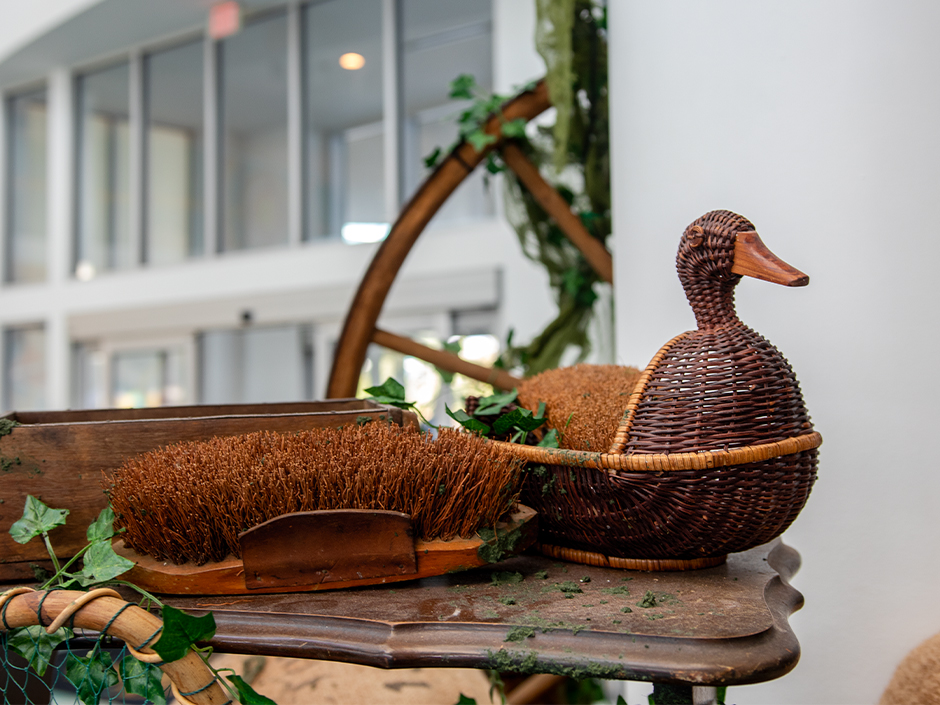 Pumpkin decor at the Cabana Bay Beach Resort lobby.