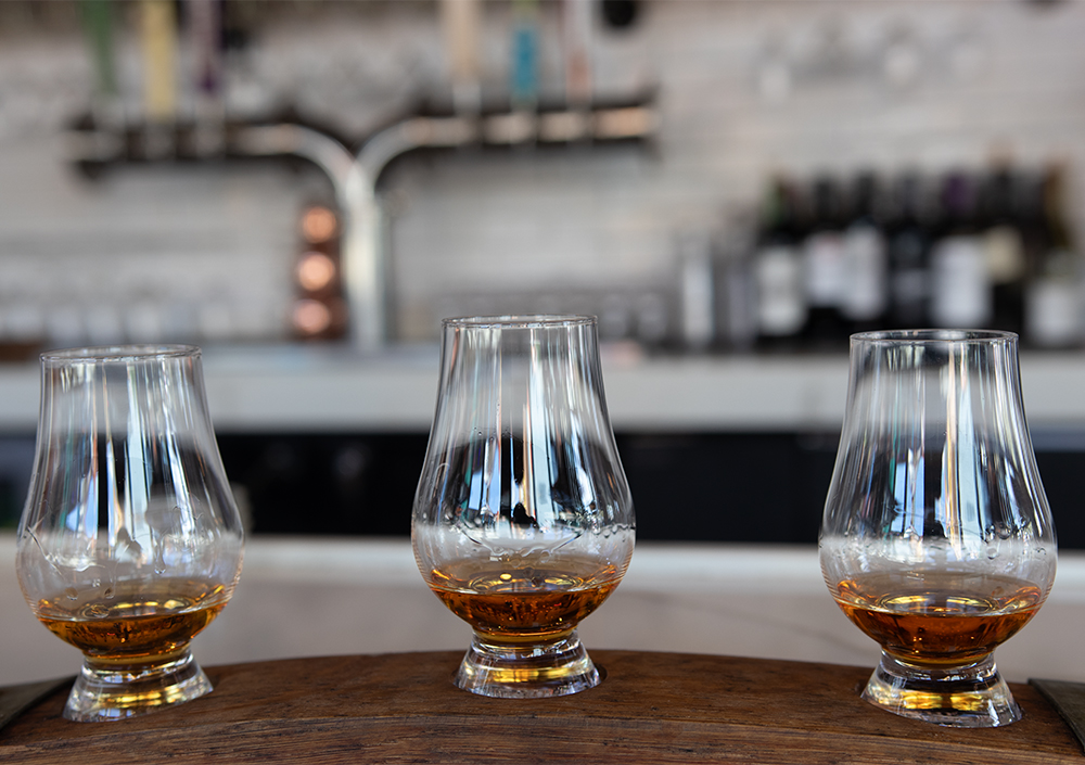 A special whiskey flight available at Bigfire for Veterans Month