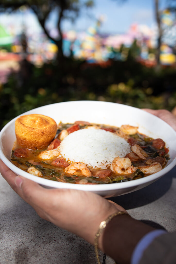 Smoked Turkey and Collard Greens Gumbo served at Confisco Grille for Black History Month