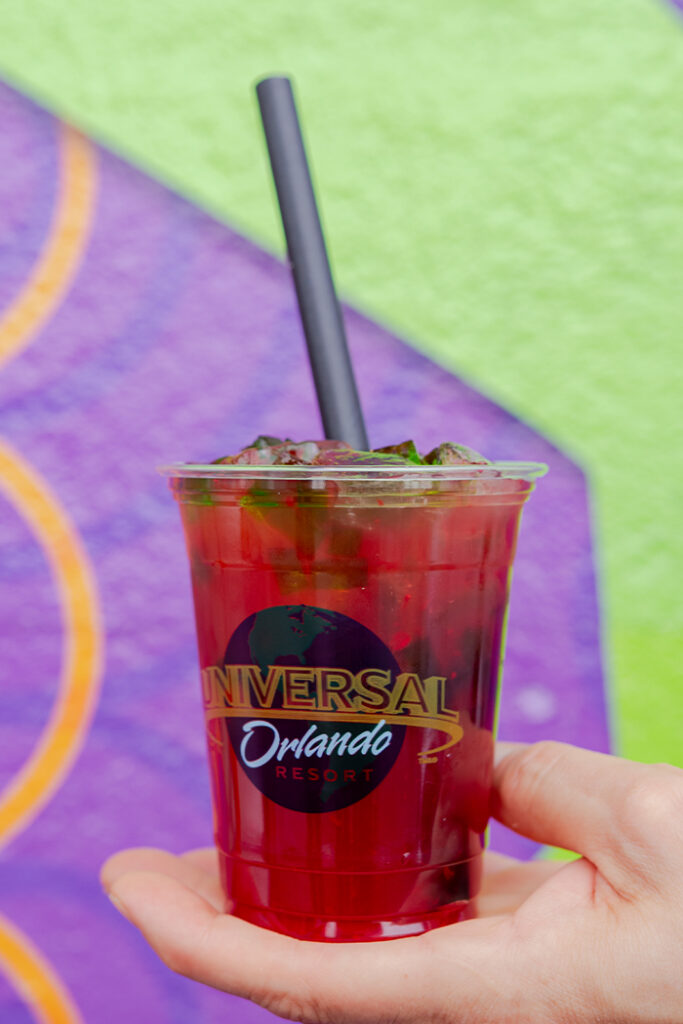 Winter Melon & Strawberry Tea Lemonade at Bend the Bao in Universal CityWalk.