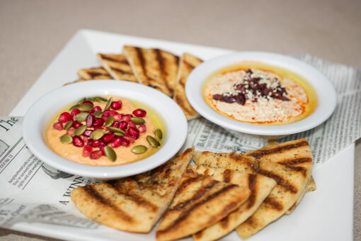 Dueling Hummus dish at Confisco Grille in Universal Islands of Adventure