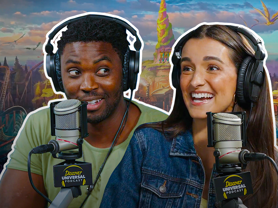 Cassie and Dylan from the Discover Universal Podcast learn about HTTYD - Isle of Berk in Universal Epic Universe