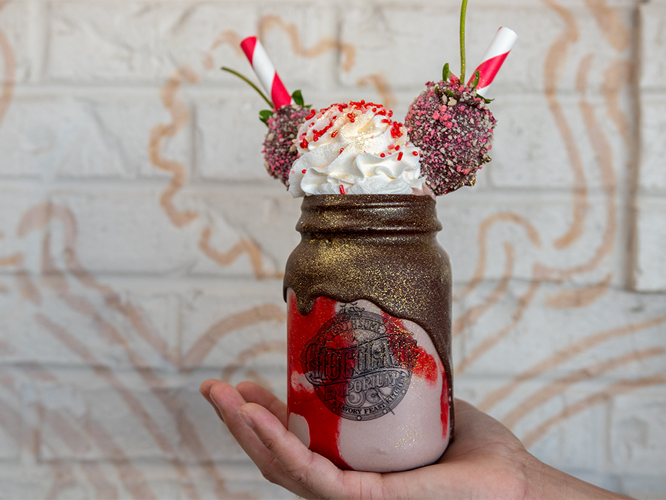 Toothsome Chocolate Covered Strawberry Milkshake.