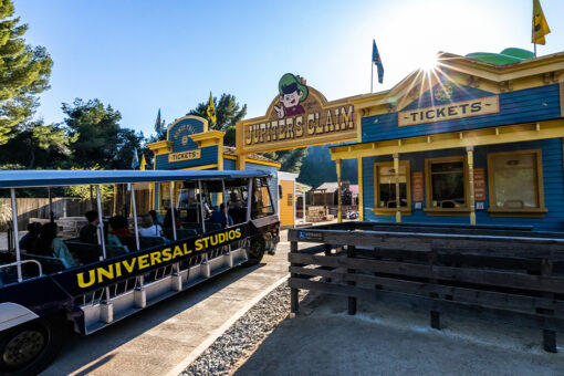 The Studio Tour tram enters the set from the movie "NOPE."