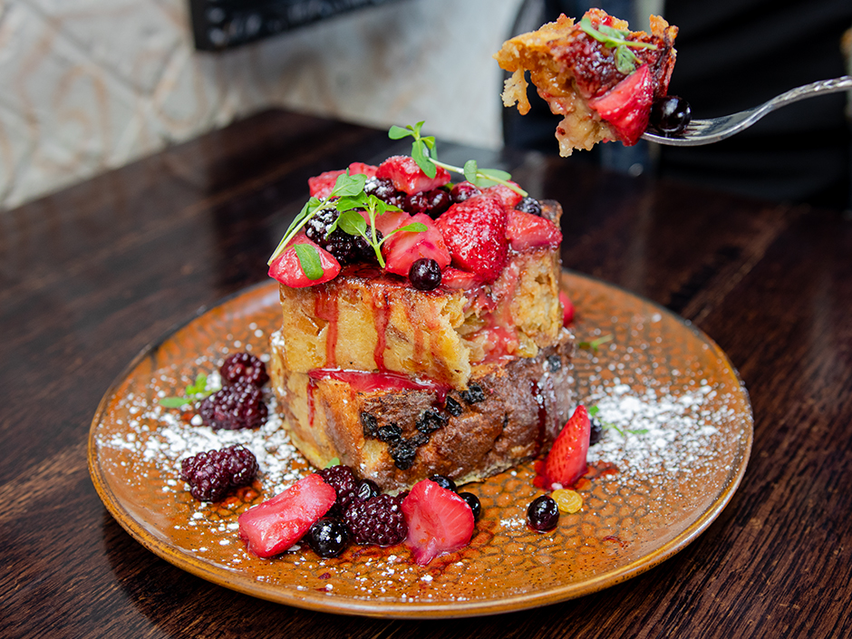 Croissant French Toast at Toothsome for Easter Brunch.