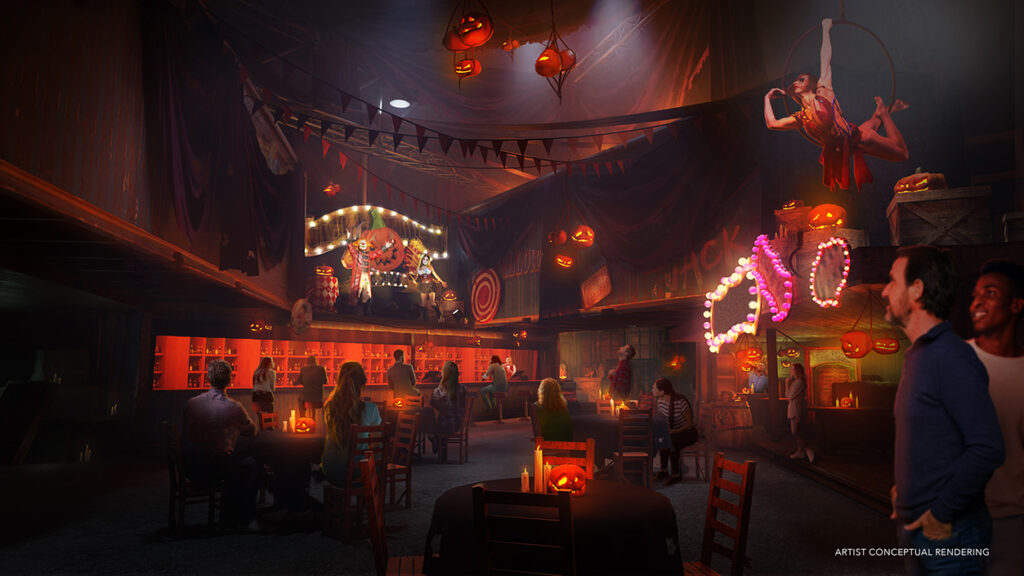 Concept art of entertainment in Universal Horror Unleashed