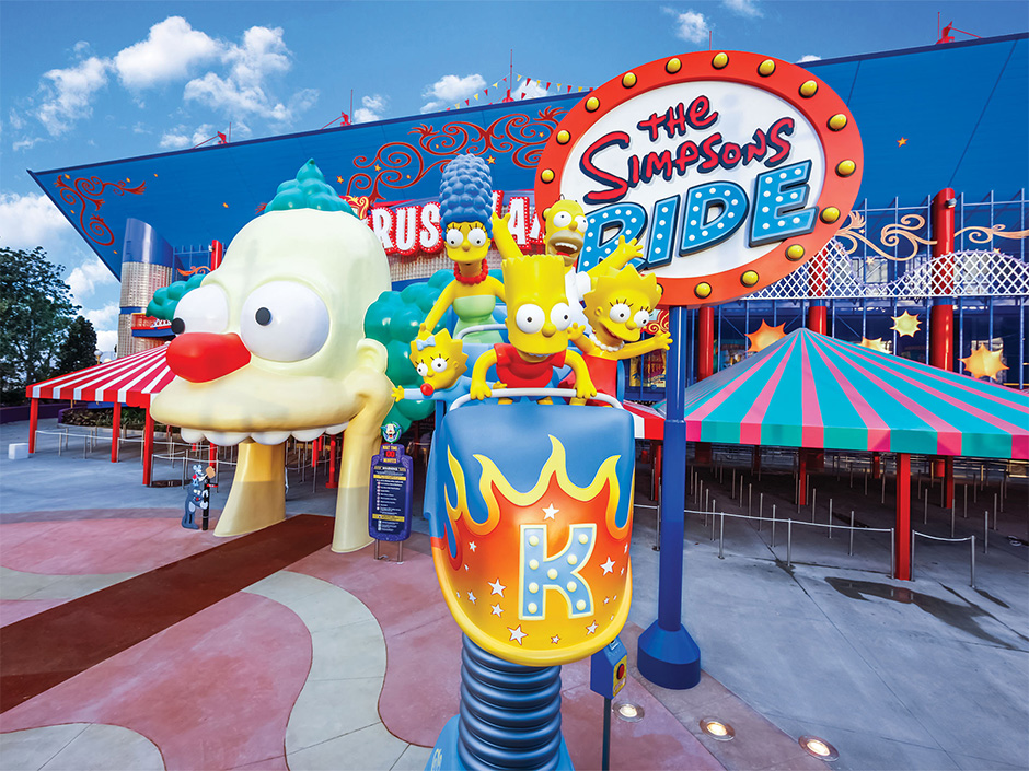 The exterior of The Simpsons Ride in Universal Studios Florida
