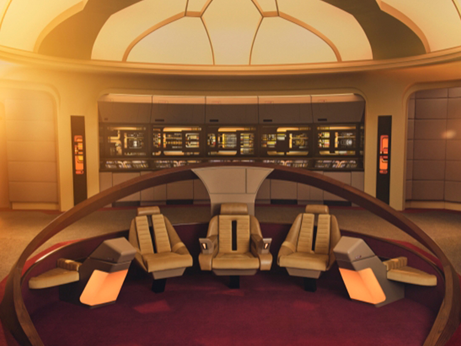 The Enterprise D bridge from the Star Trek experience at Universal Fan Fest Nights at Universal Studios Hollywood.