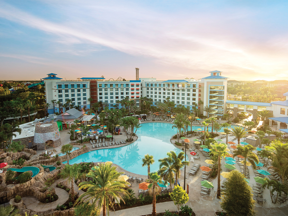 Loews Sapphire Falls Resort at Universal Orlando Resort aerial view