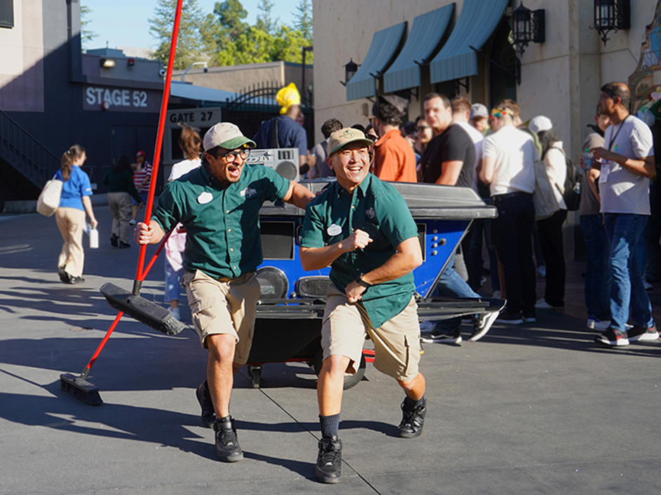 Street Sweep dancers performing in front of guests