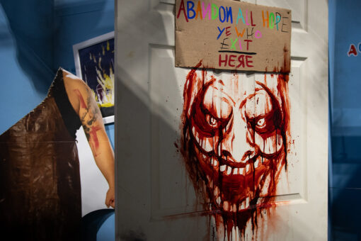 Decor in Wyatt Sicks HHN house, 2025