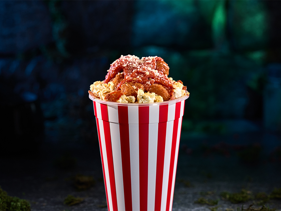 The Clown Café Bloody Popcorn available at Halloween Horror Nights