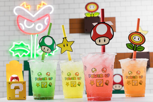 Four fizzes available at Power Up Cafe at Universal Studios Hollywood.