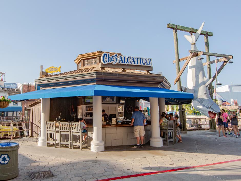 A guest orders at Chez Alcatraz in Universal Studios Florida