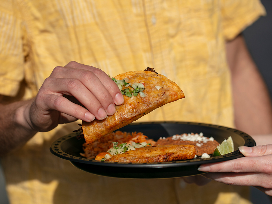 Tacos available at Cocina Mexicana at Universal Studios Hollywood.