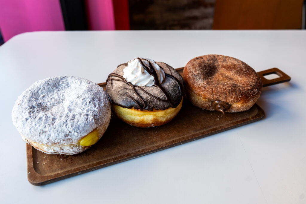 Limoncello, Tiramisu and Nutella doughnuts at Voodoo Doughnut.