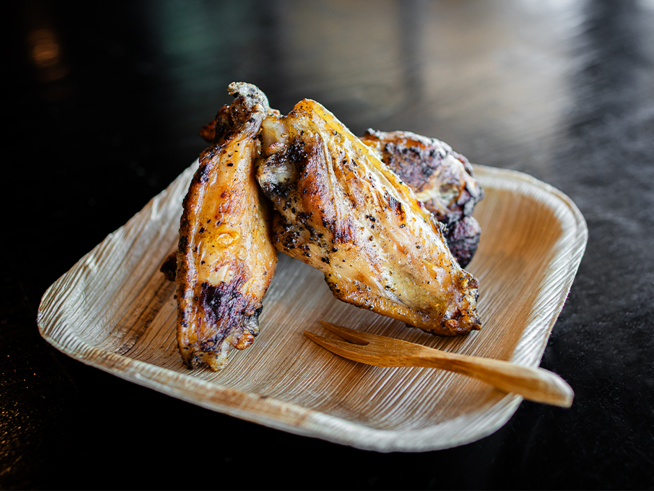 Grilled Wings at NBC Sports Grill & Brew for the Super Bowl.