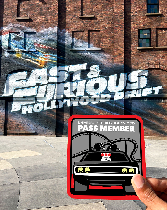 USH Pass Member magnet featuring Fast & Furious: Hollywood Drift.